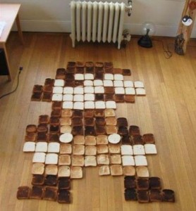 Mario Made Out of Toast