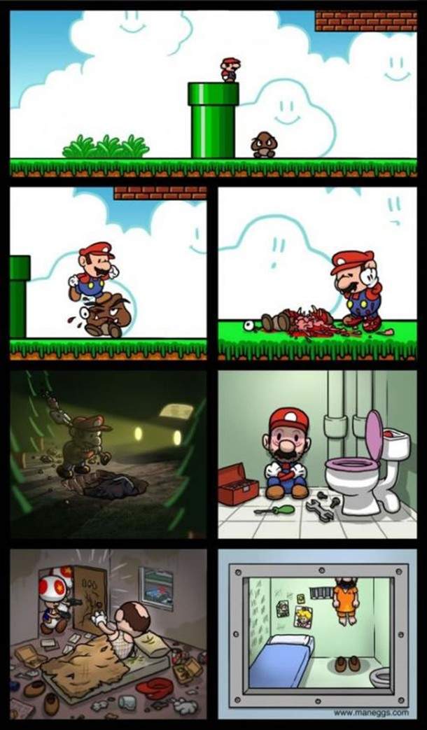 Mario Kills a Goomba and Goes to Jail